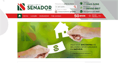 Desktop Screenshot of imobiliariasenador.com.br